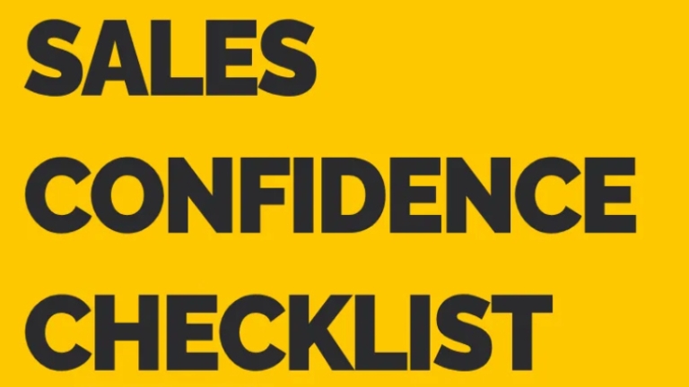 Sales confidence checklist resource