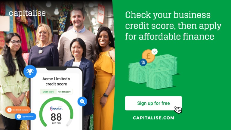 Business credit score check and business finance