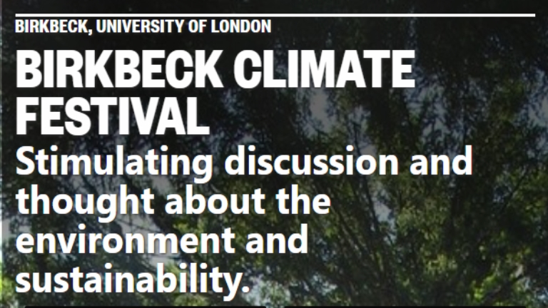 Birkbeck, University of London's 2026 Climate Festival